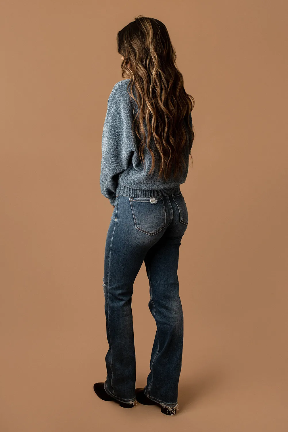 After The Storm Chenille Knit Sweater (Gray Blue)