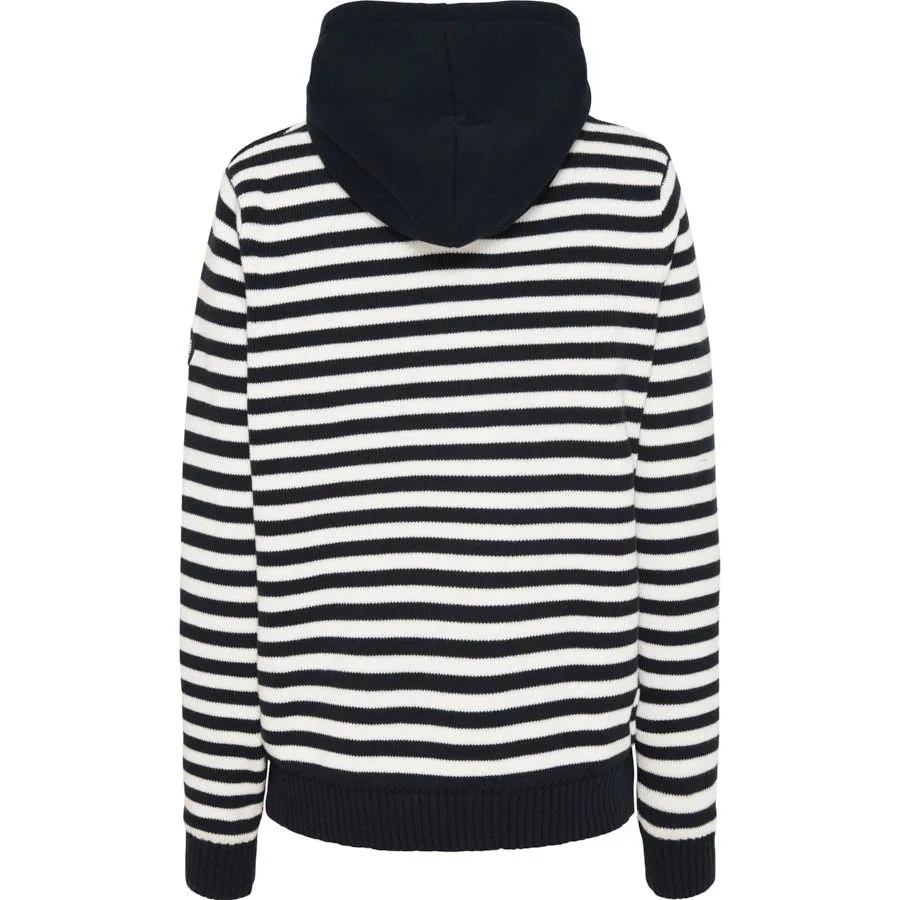 Annelie Stribet Windbreaker - Mørk Navy/Pearl