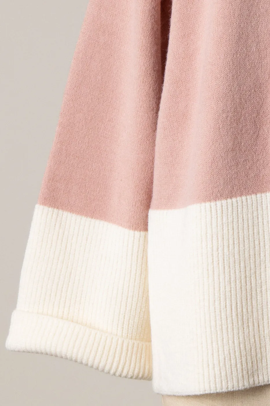 BELL SLEEVE COLOR BLOCK KNIT SWEATER 1 PACK