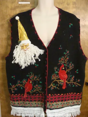 Christmas Robins Ugly Christmas Sweater Vest