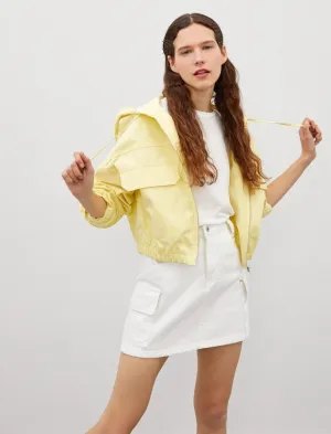 Cropped Windbreaker in Yellow