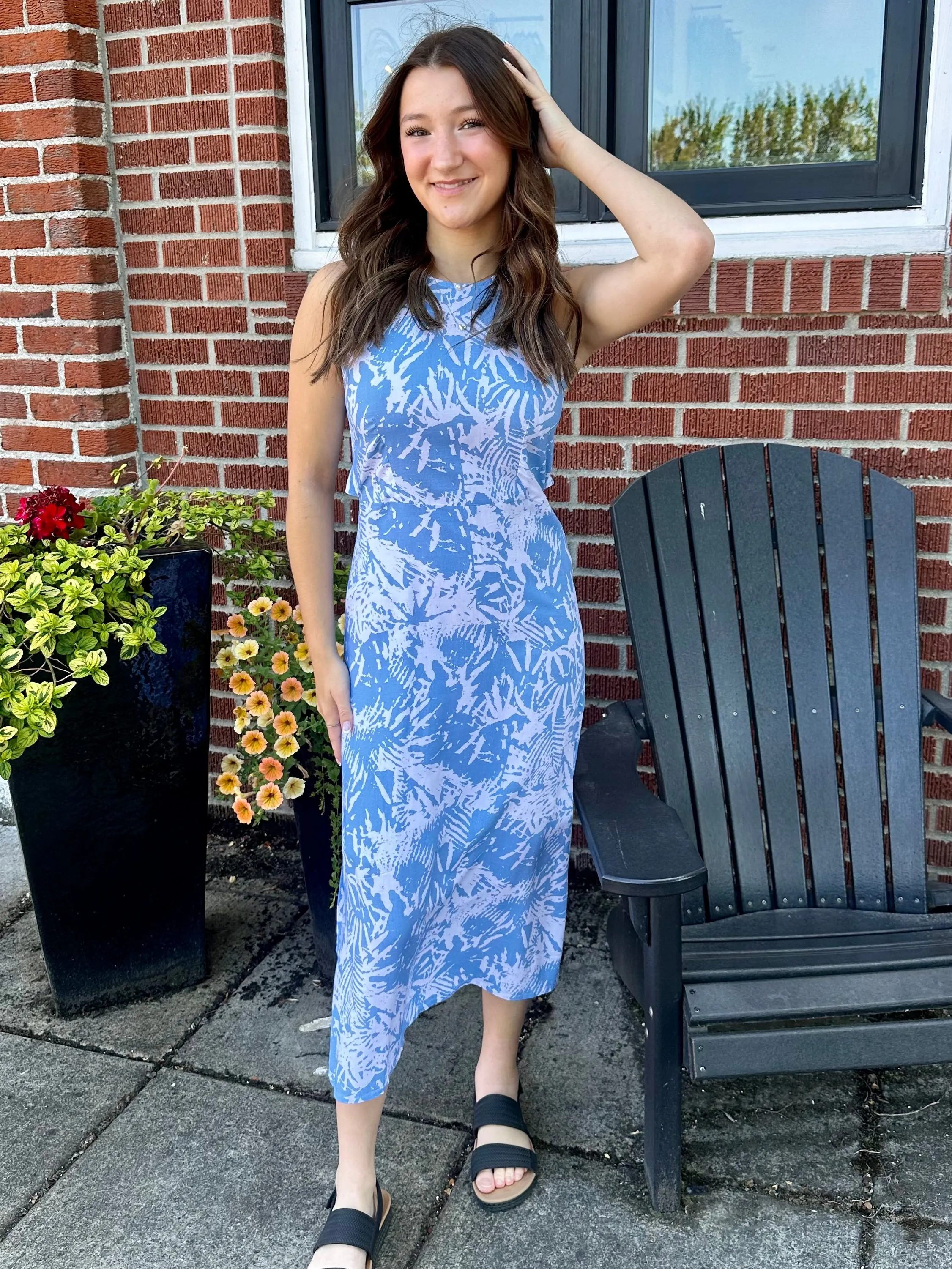 Halter Neck Midi Dress