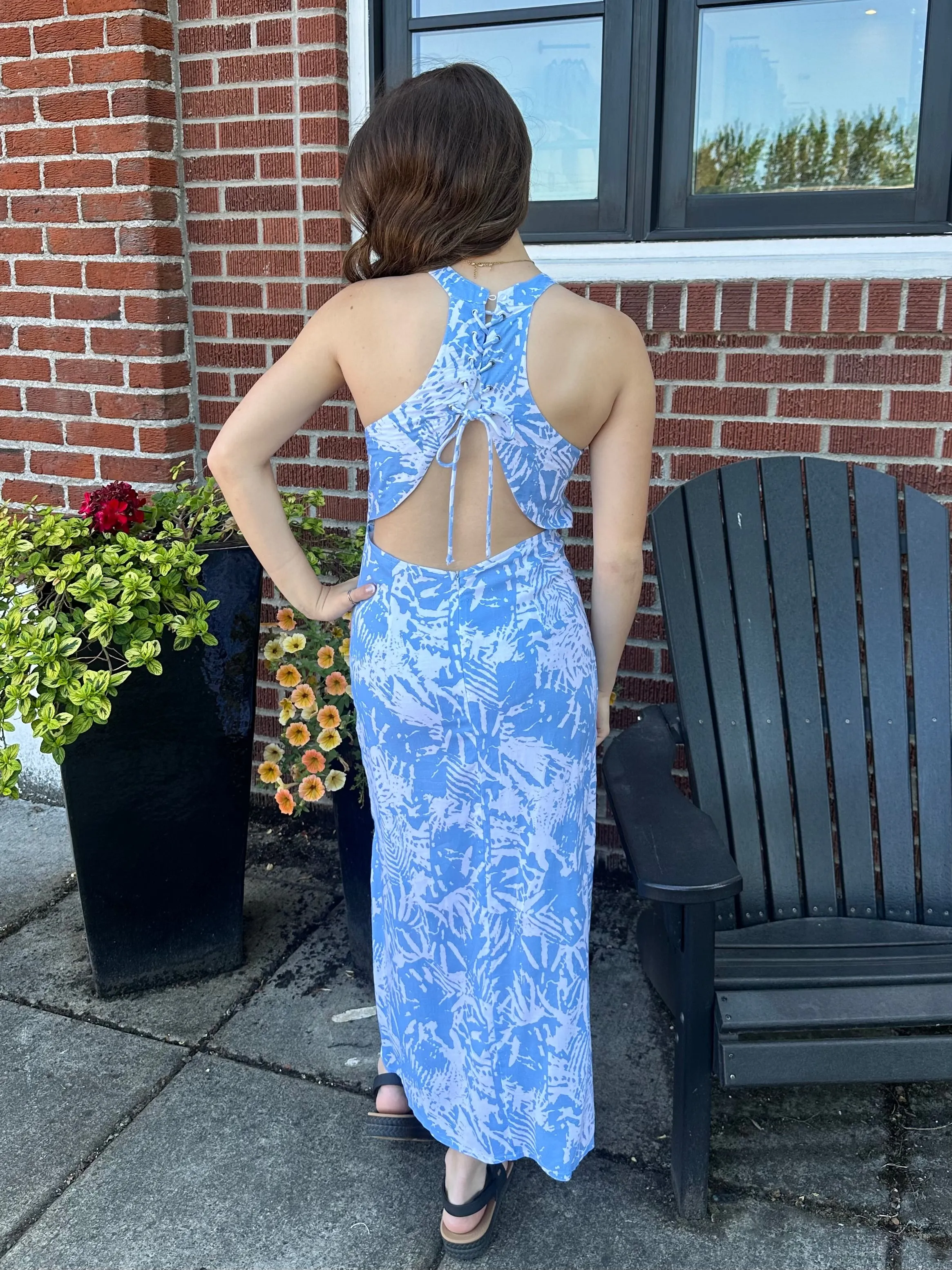 Halter Neck Midi Dress