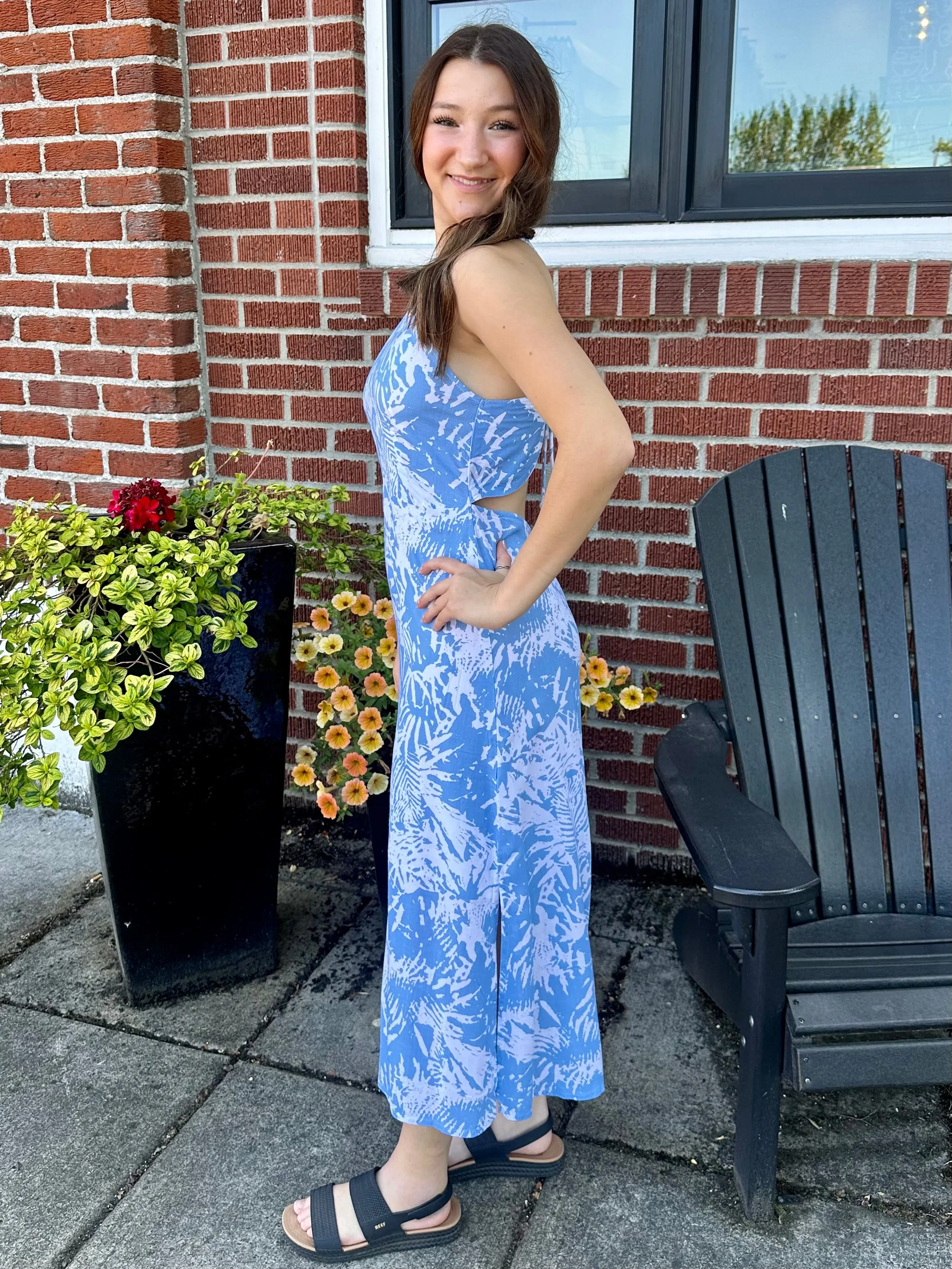 Halter Neck Midi Dress