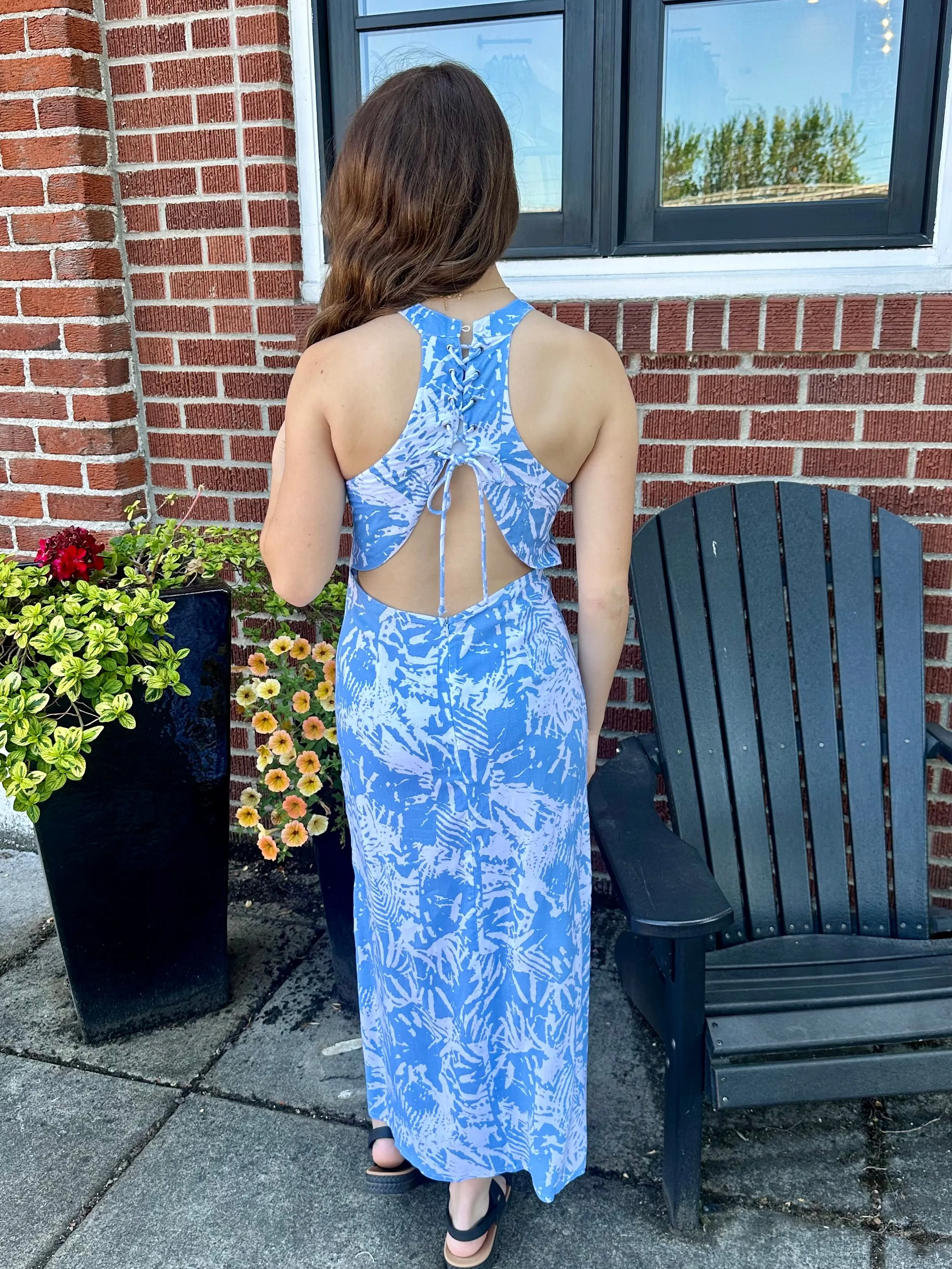Halter Neck Midi Dress