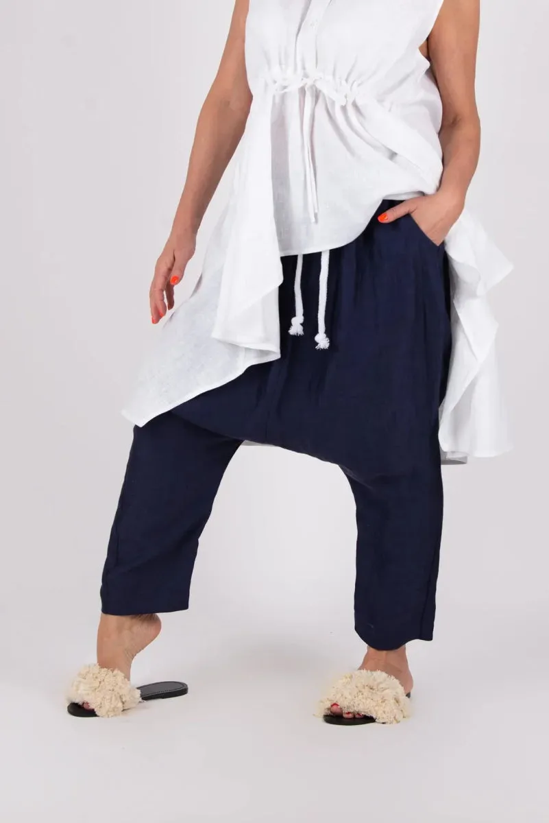 Harem Linen Loose Pants DANIELA