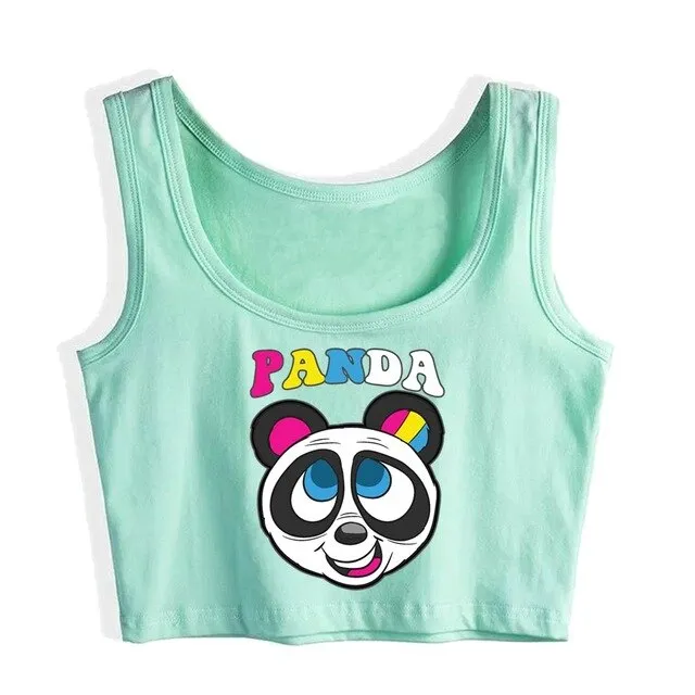 Humor Panda  Crop Top