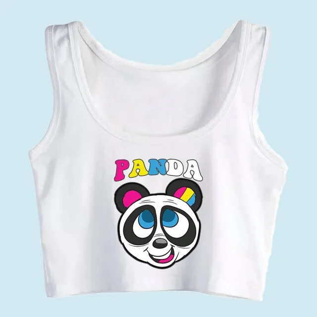 Humor Panda  Crop Top