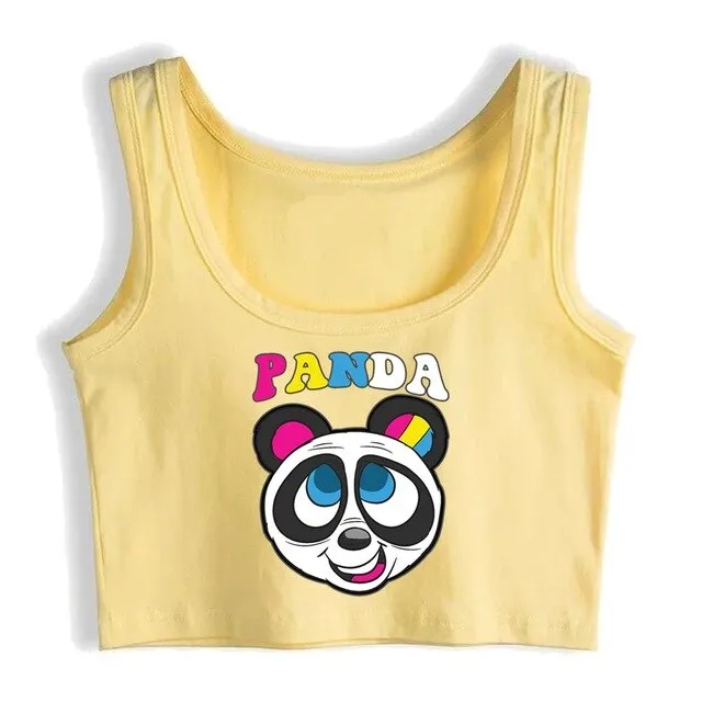 Humor Panda  Crop Top