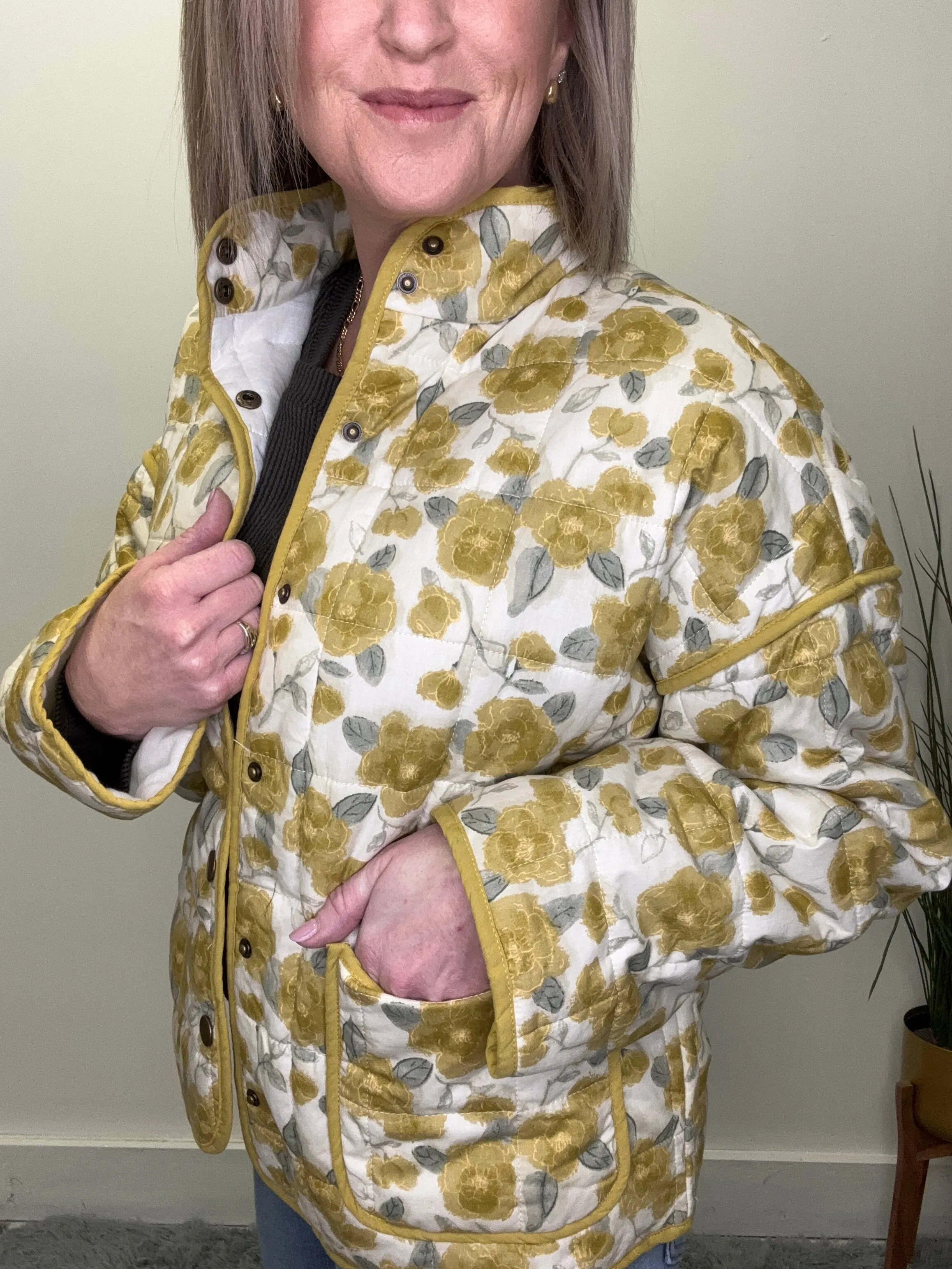 Isla Lightweight Floral Puffer Jacket