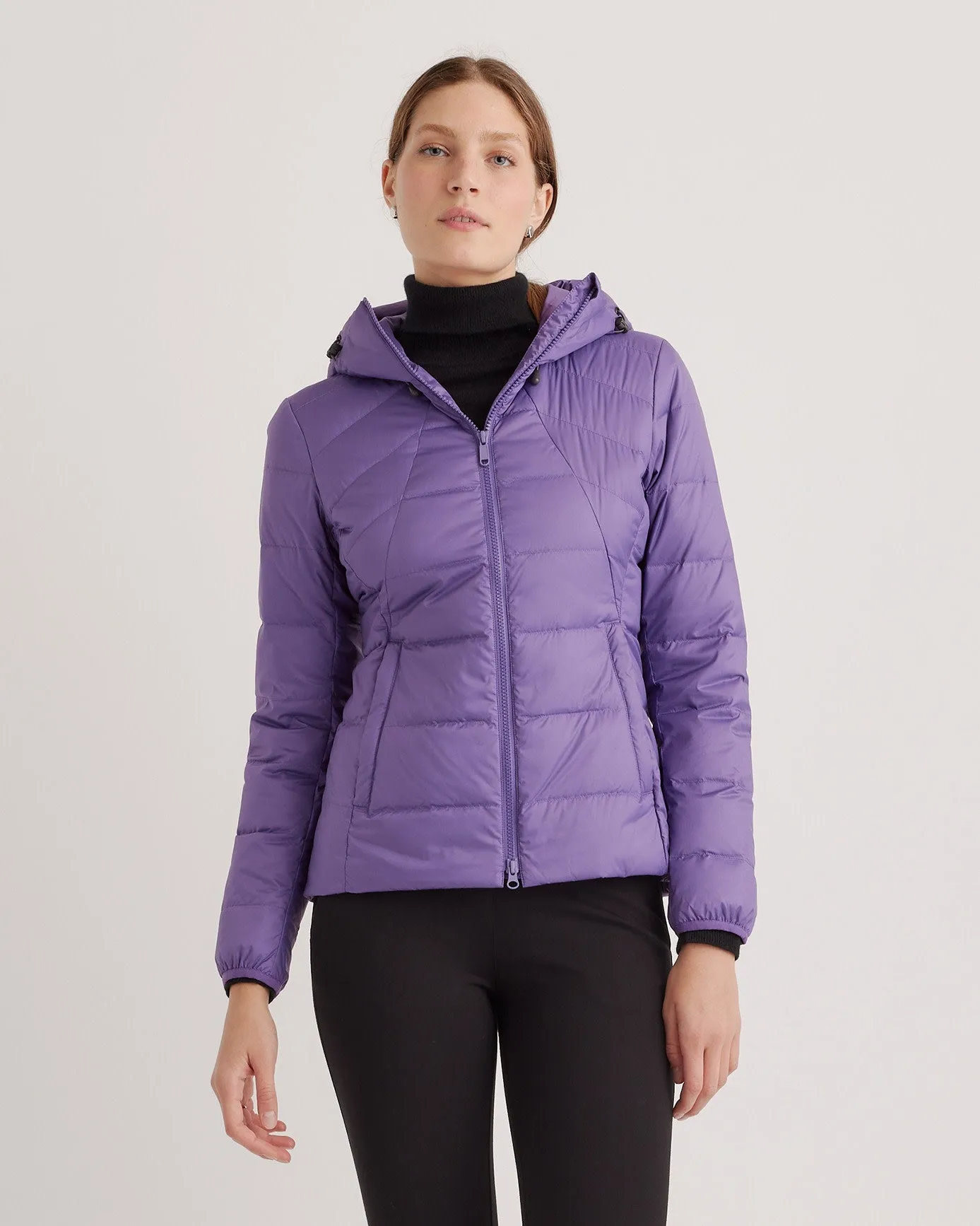 Lightweight Down Packable Puffer Hooded Jacket