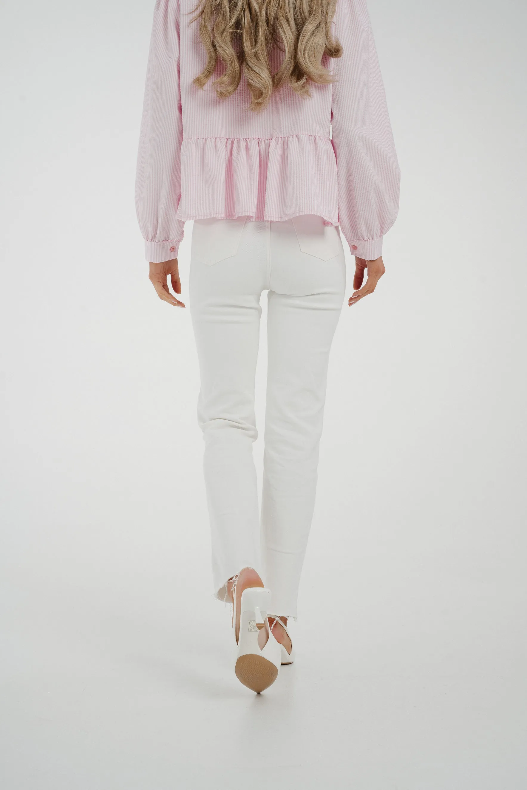 Lynne Straight Leg Jean In White
