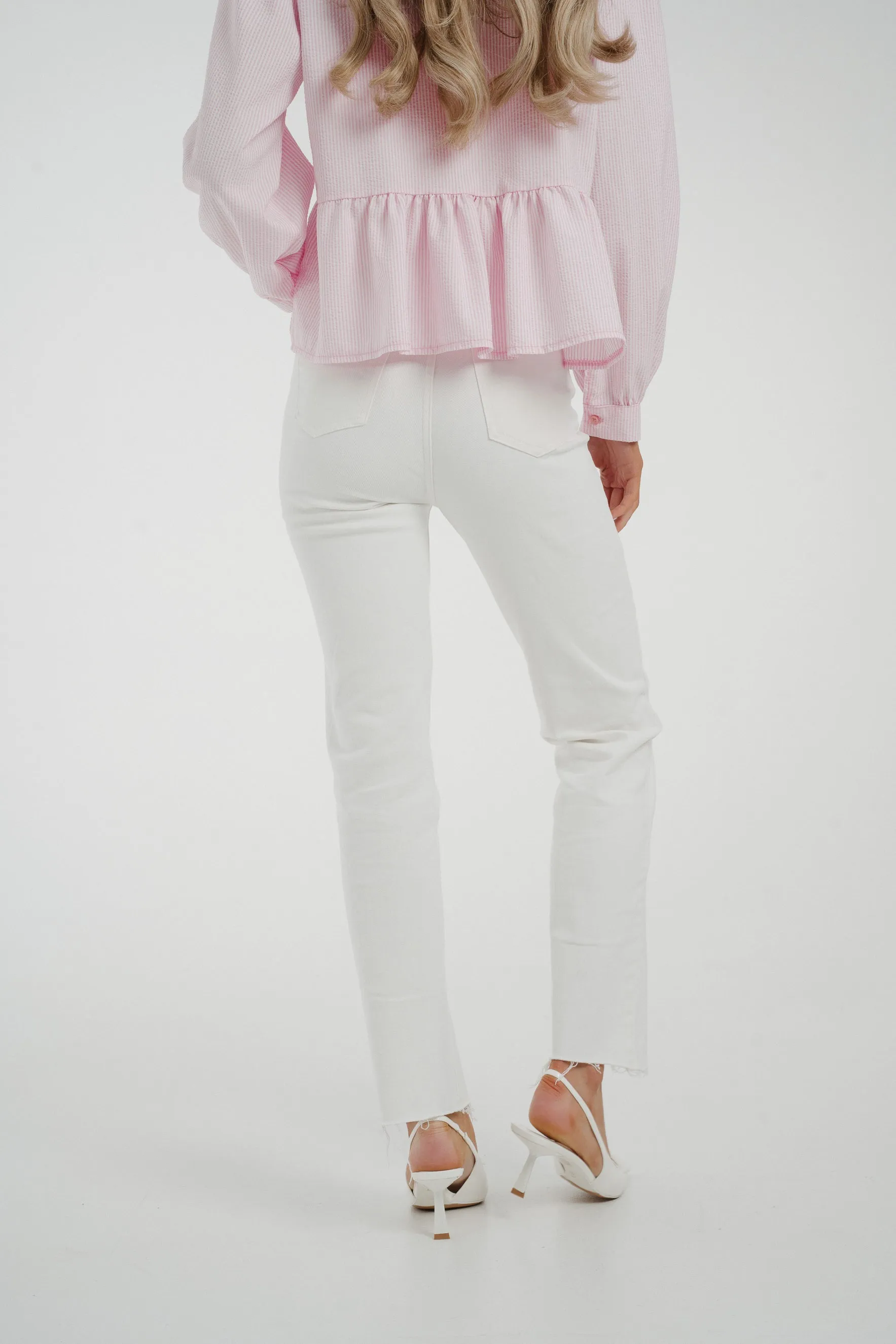 Lynne Straight Leg Jean In White