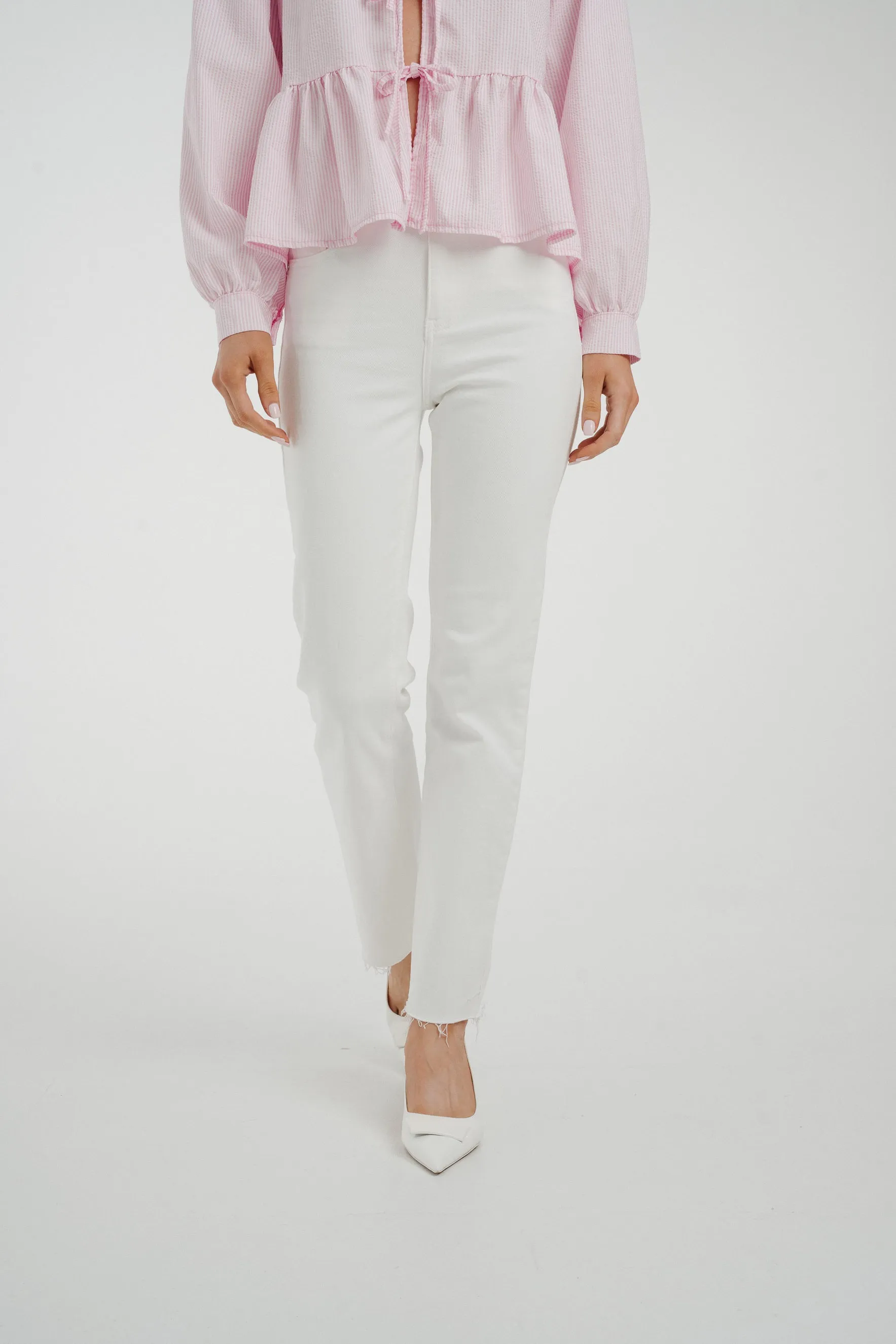 Lynne Straight Leg Jean In White