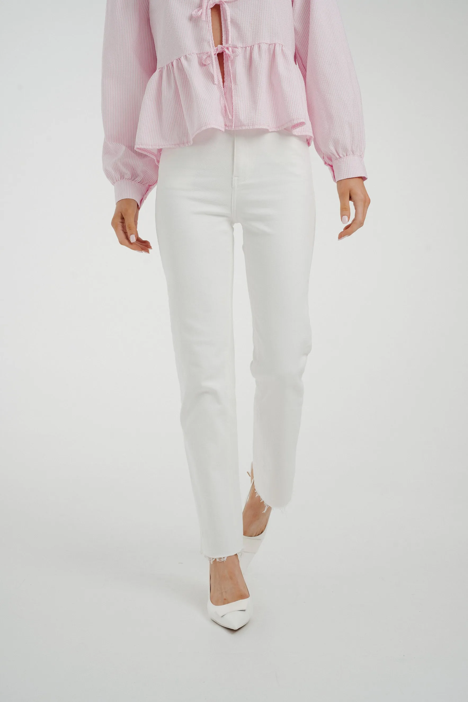Lynne Straight Leg Jean In White