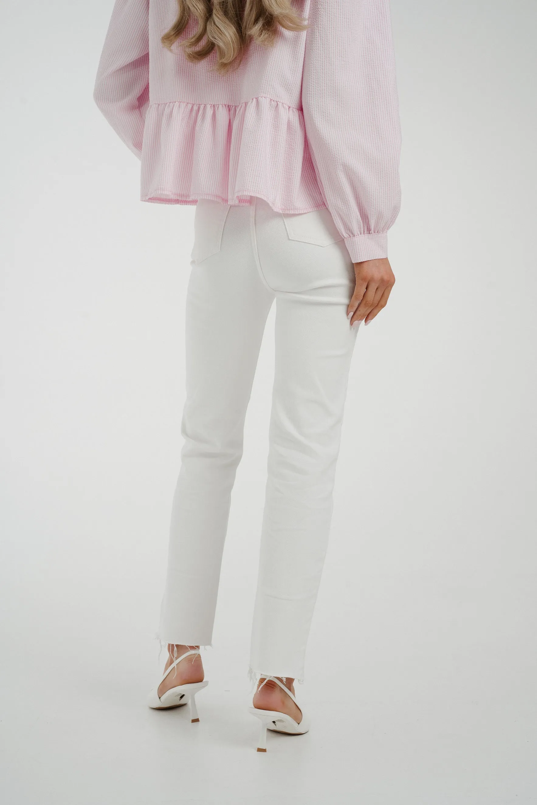 Lynne Straight Leg Jean In White