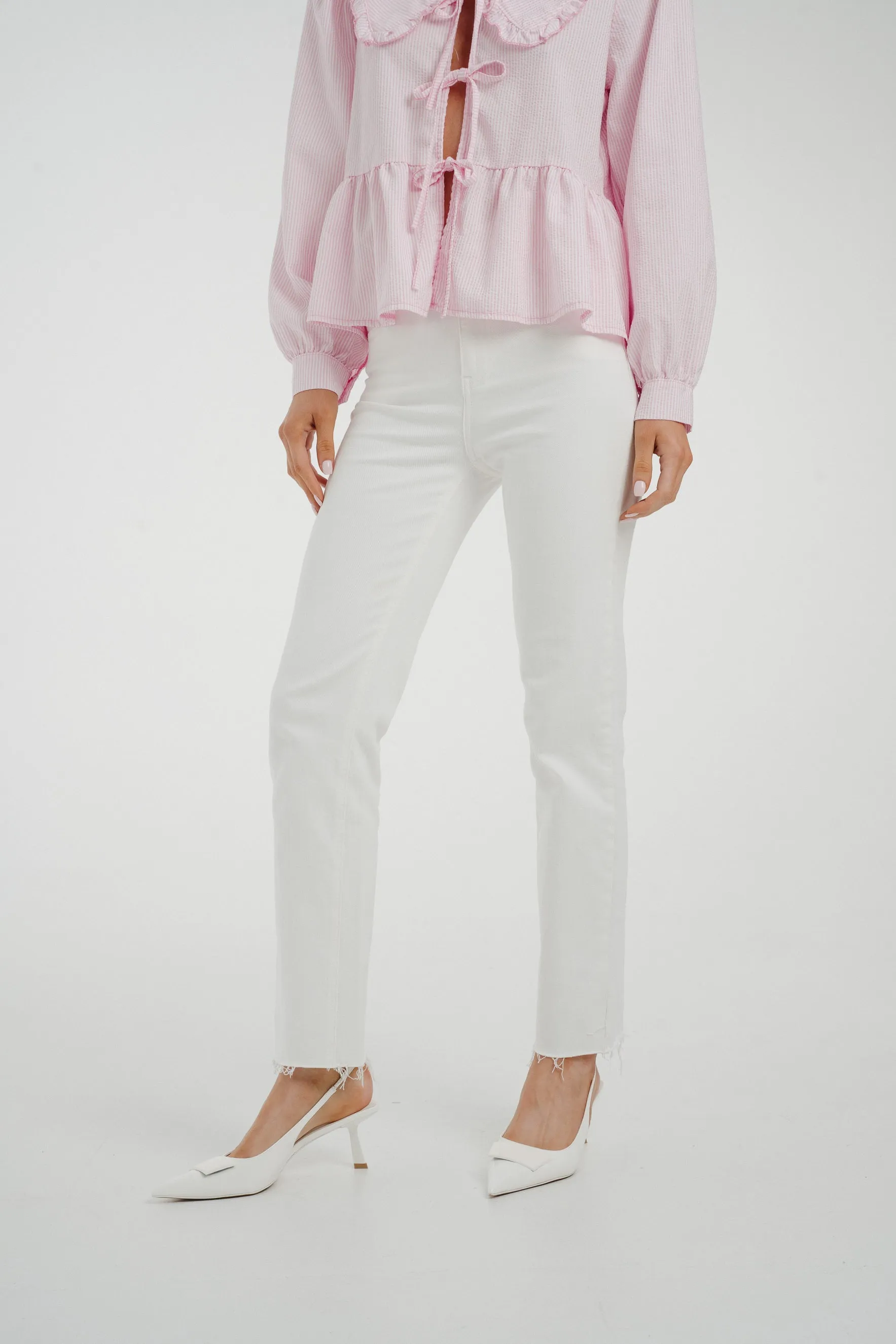Lynne Straight Leg Jean In White