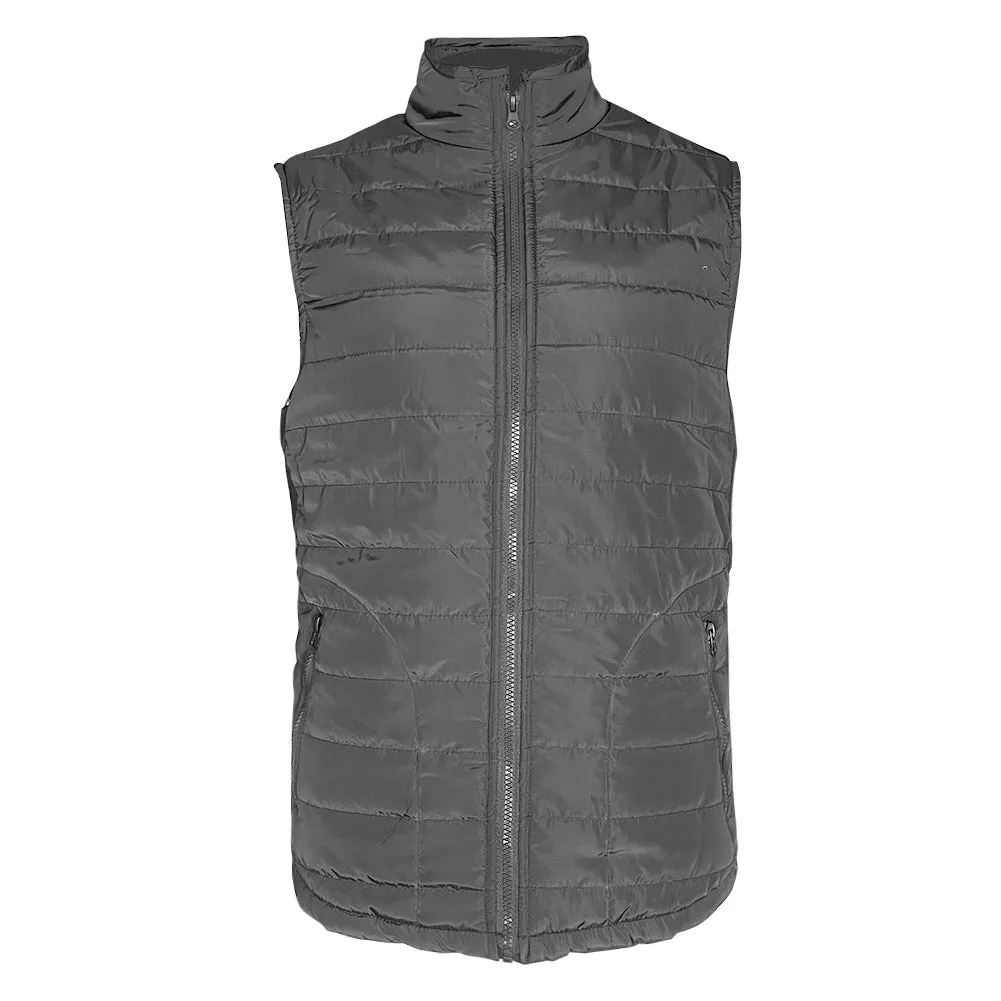 Men's Vest Full Zip Puffer Lightweight Polyester Winter Quilted Jacket Top
