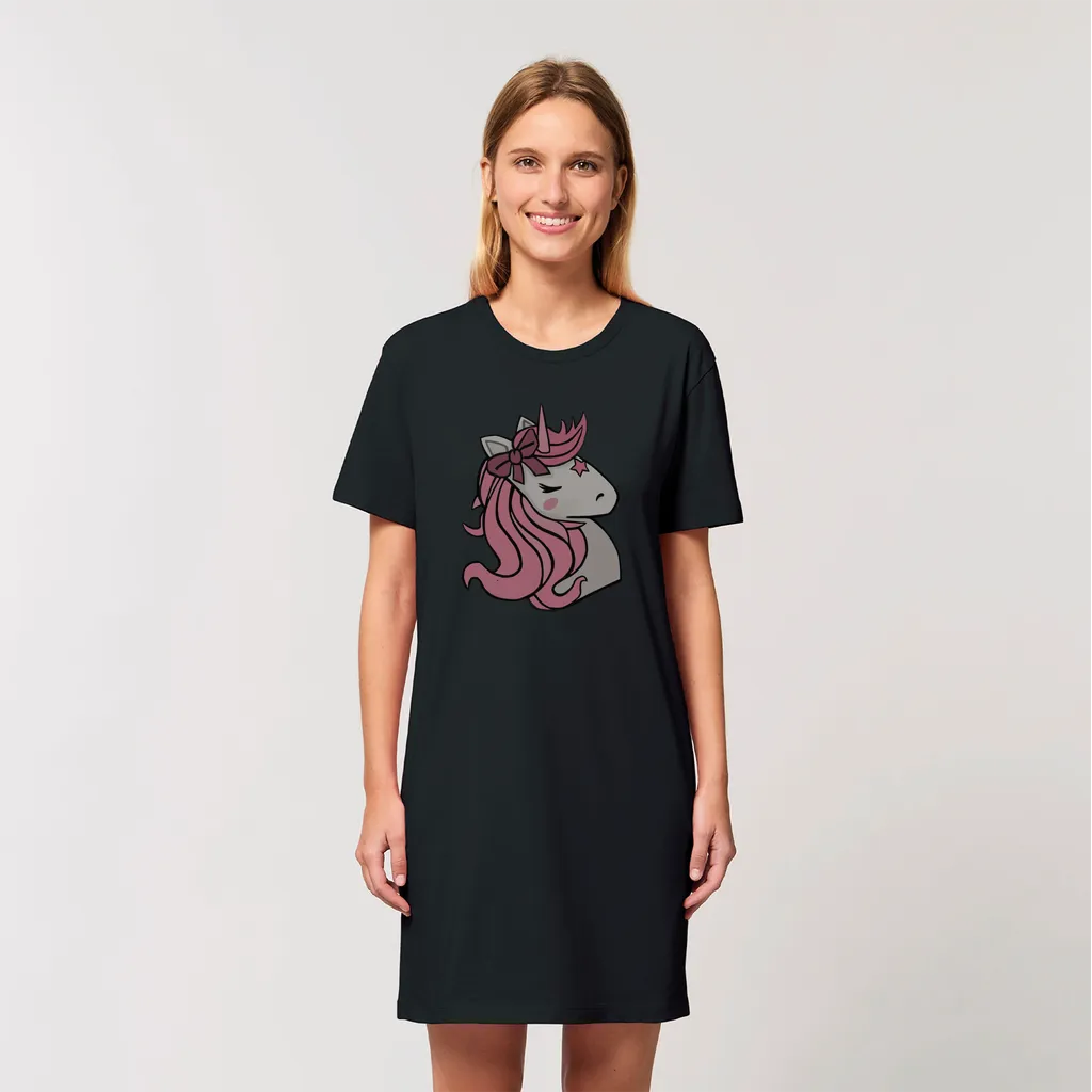 Pink Unicorn Organic T-Shirt Dress