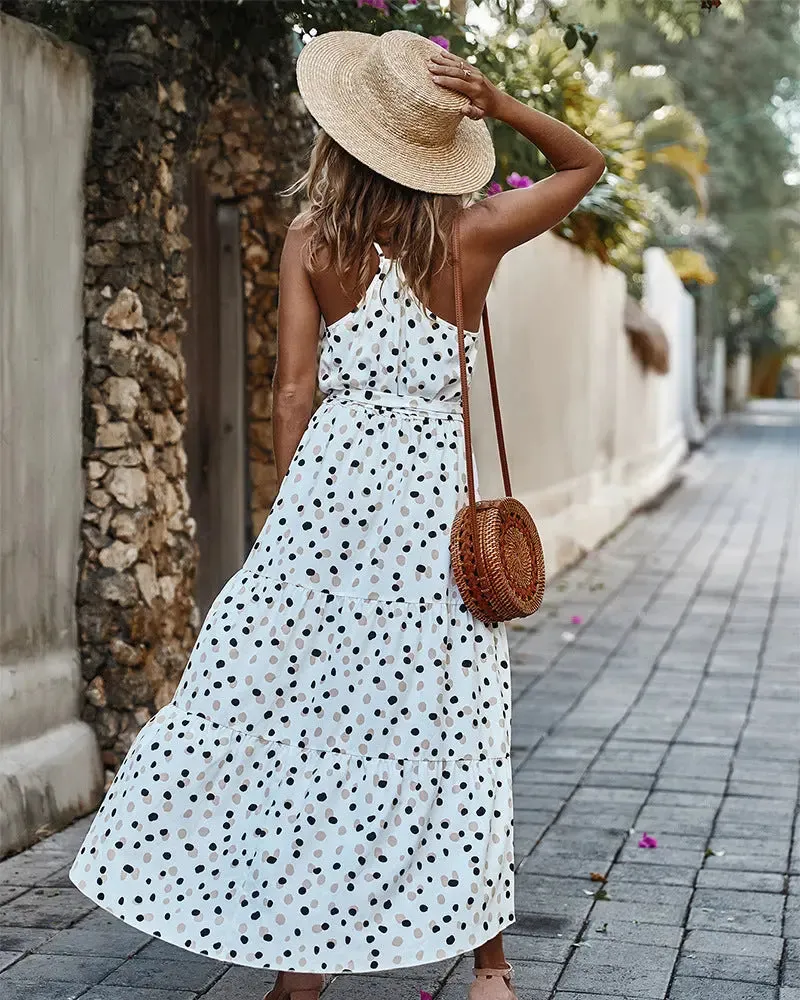 Polka Dot Halter Dress
