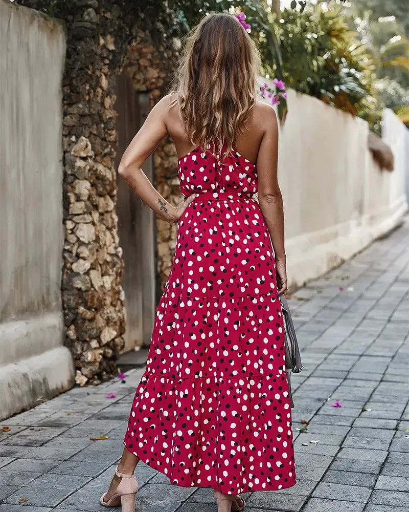 Polka Dot Halter Dress