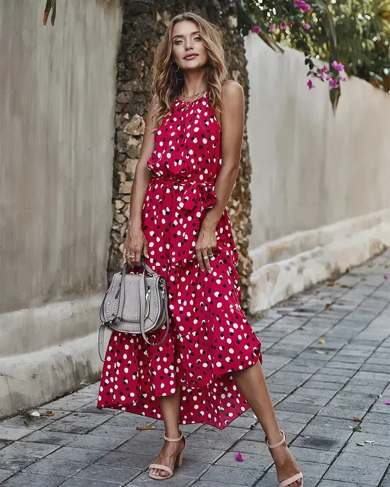 Polka Dot Halter Dress
