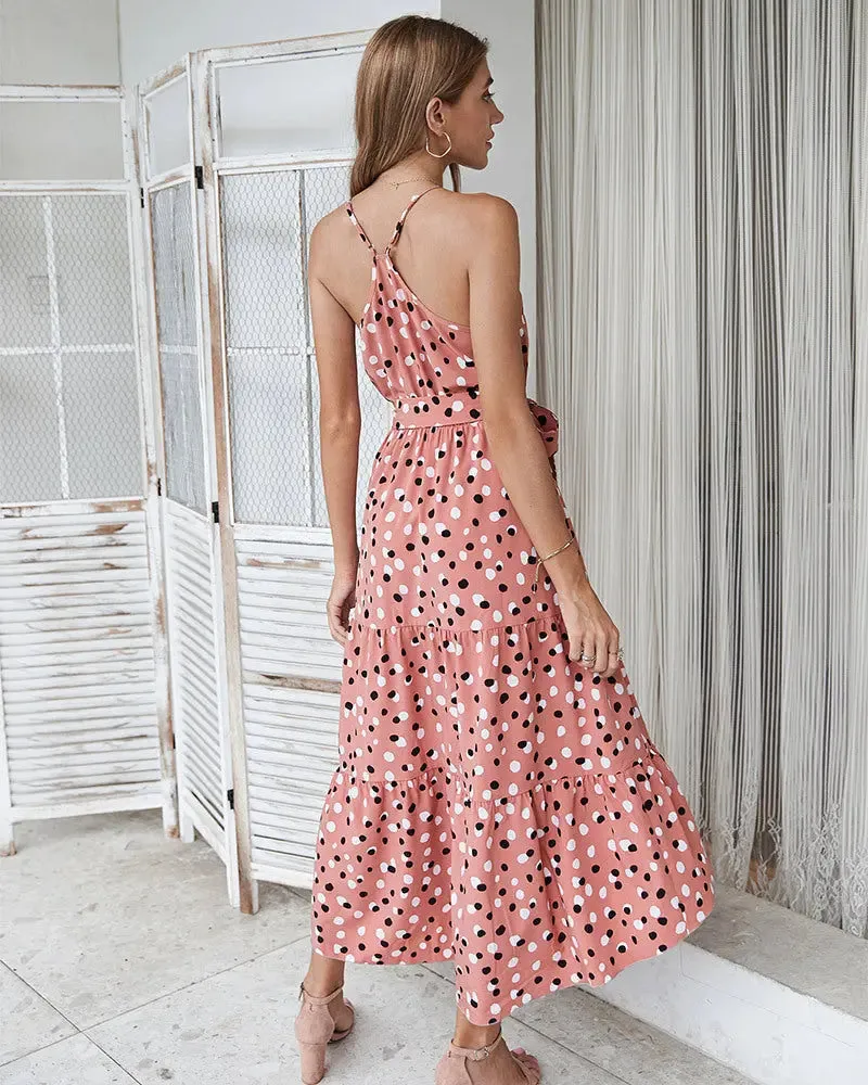 Polka Dot Halter Dress