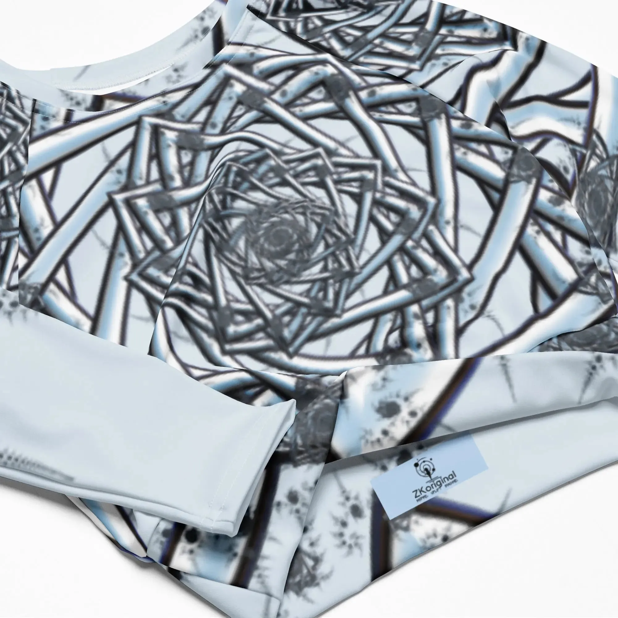 "Topological Rose" Collection - Recycled Long Sleeve Crop Top