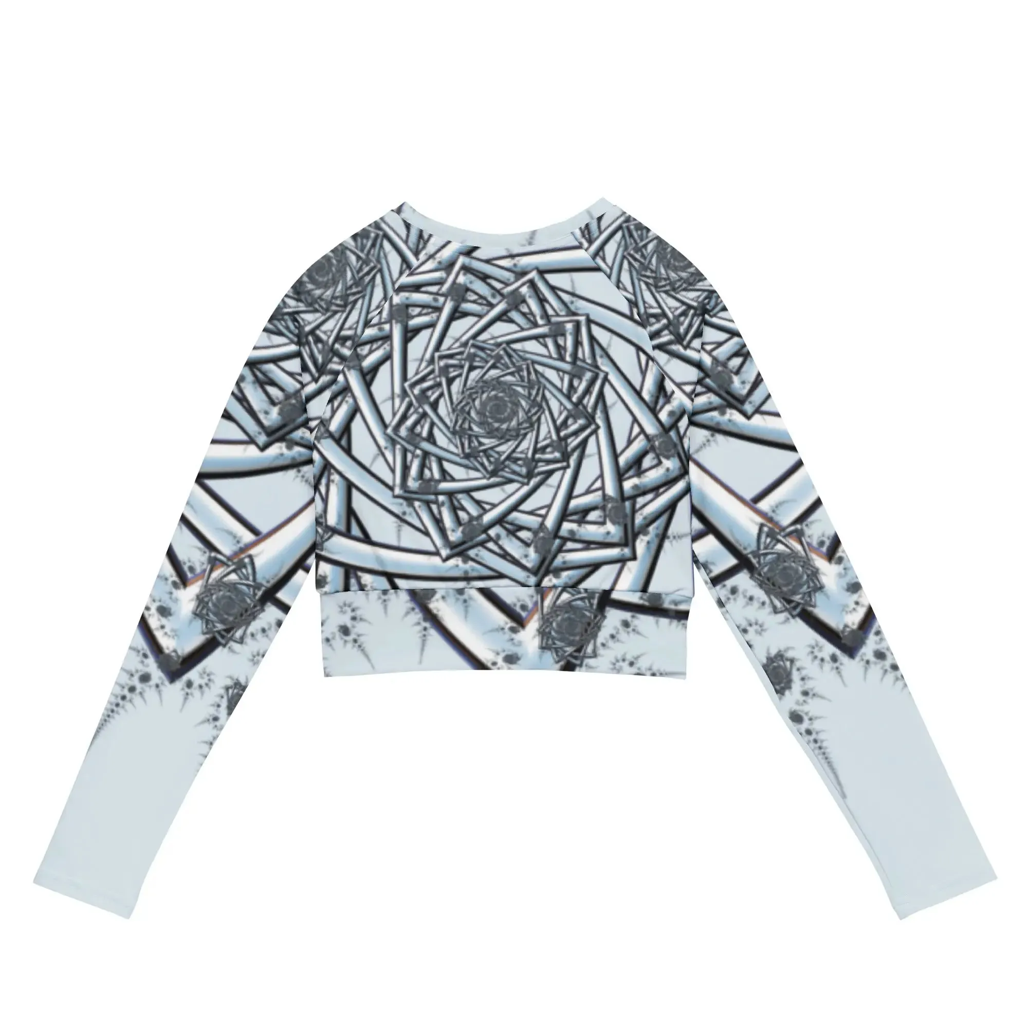 "Topological Rose" Collection - Recycled Long Sleeve Crop Top