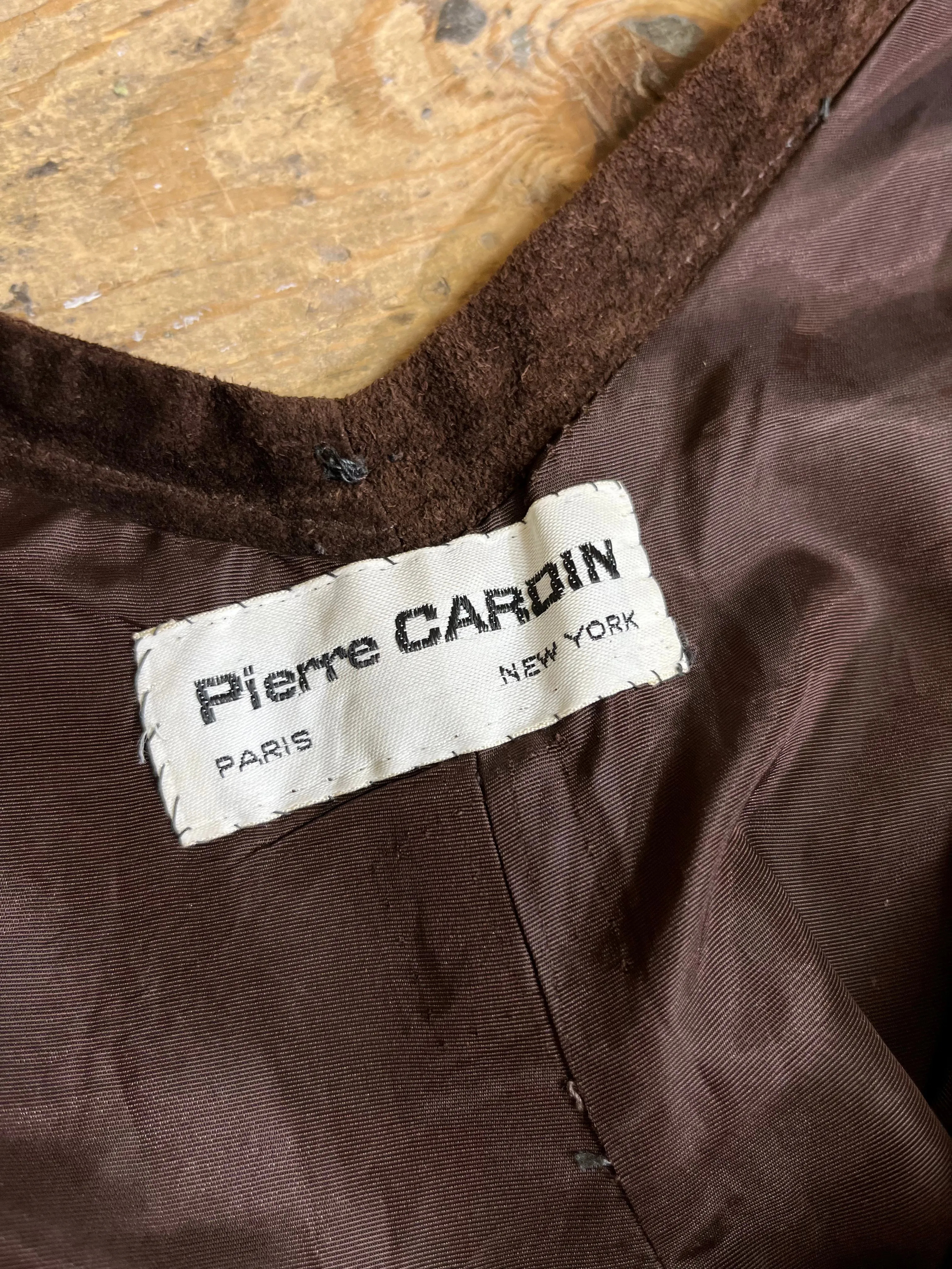 Rare 1960s-1970s Brown Suede Halter Dress by Pierre Cardin