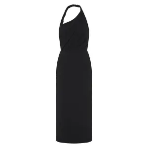 Rebecca Vallance Aria Halter Midi Black