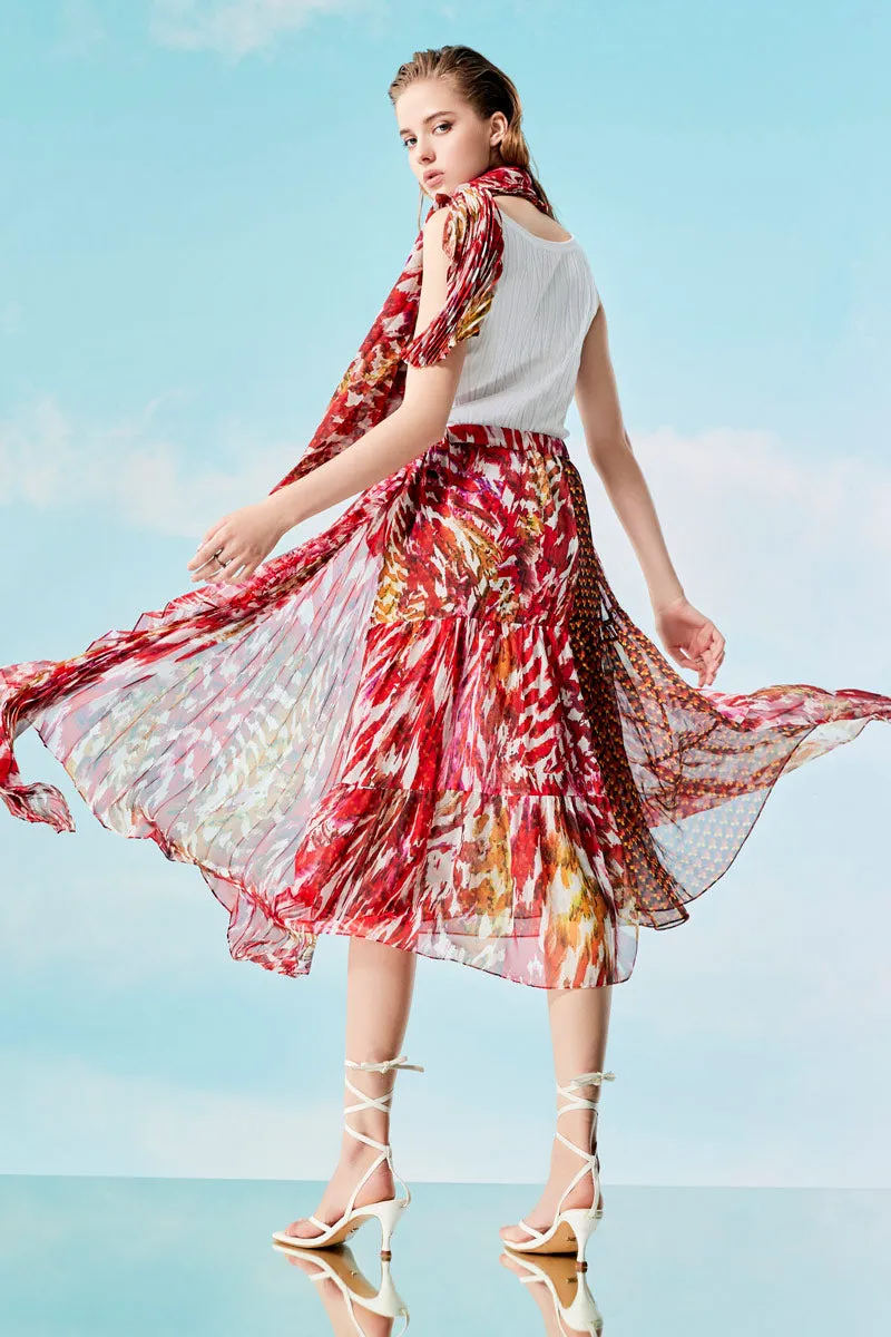 Redpoll Pleated Merged Skirt