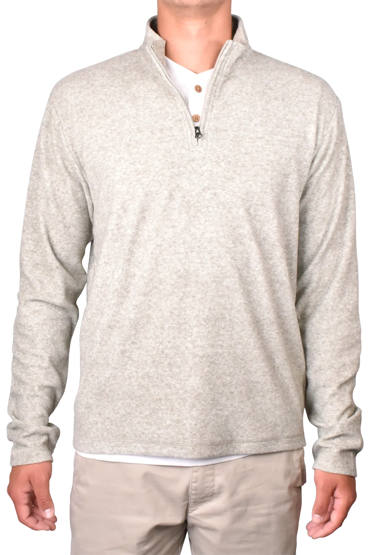 Soft Brushed Sweater Knit Qzip