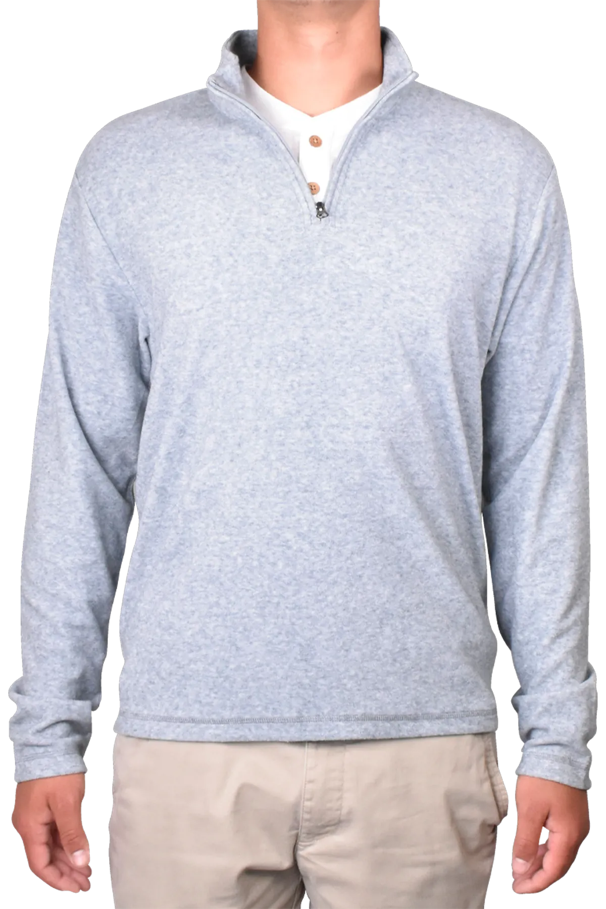Soft Brushed Sweater Knit Qzip