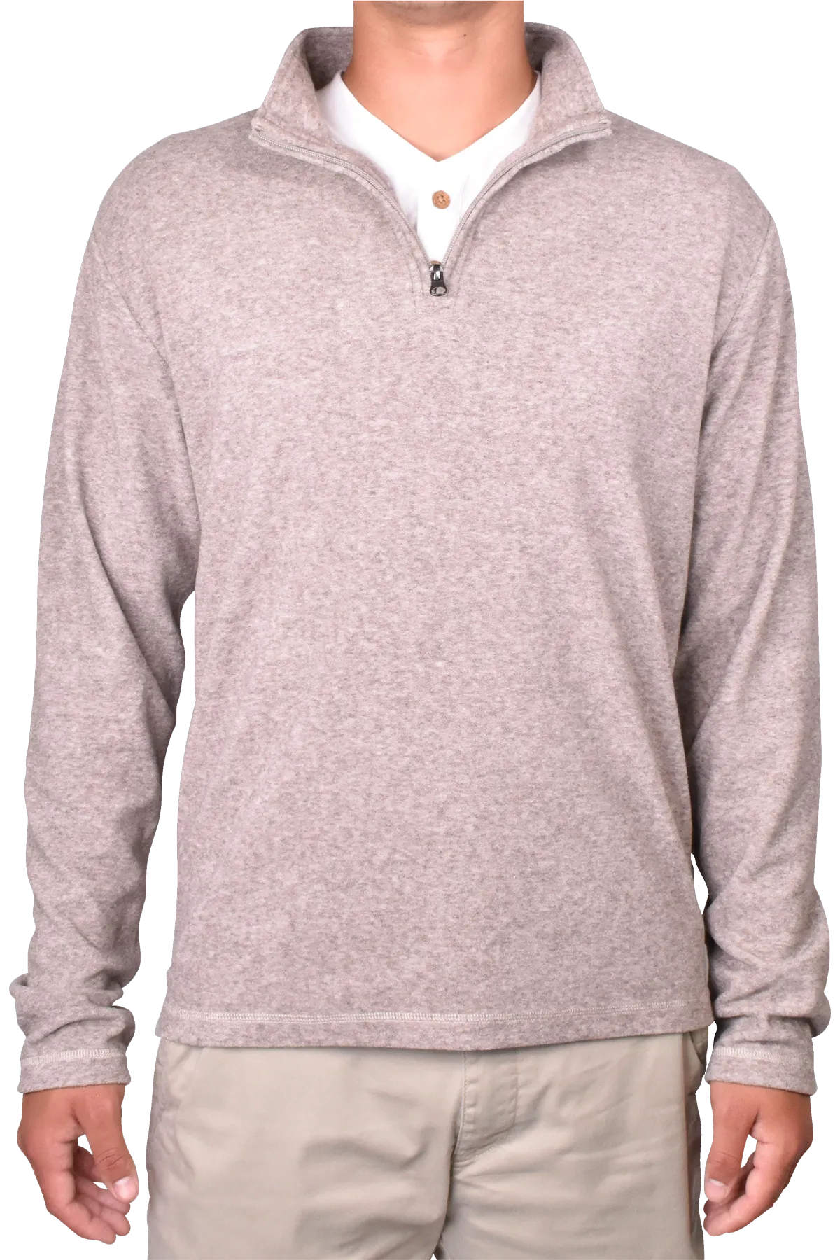 Soft Brushed Sweater Knit Qzip