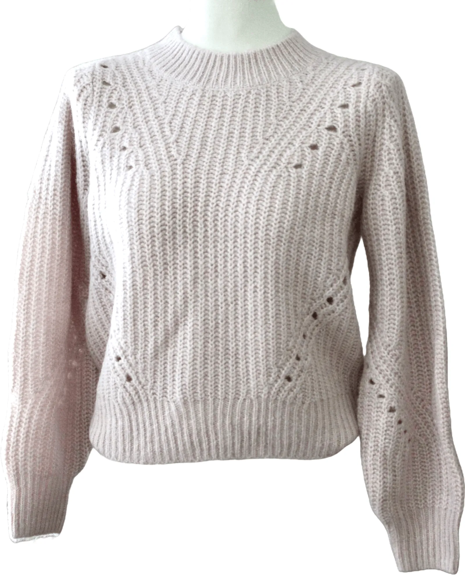 Soft Summer Pink Pointelle Sweater