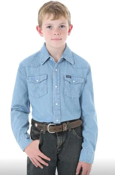 Wrangler Boys Western Denim Shirt Style BW1251B