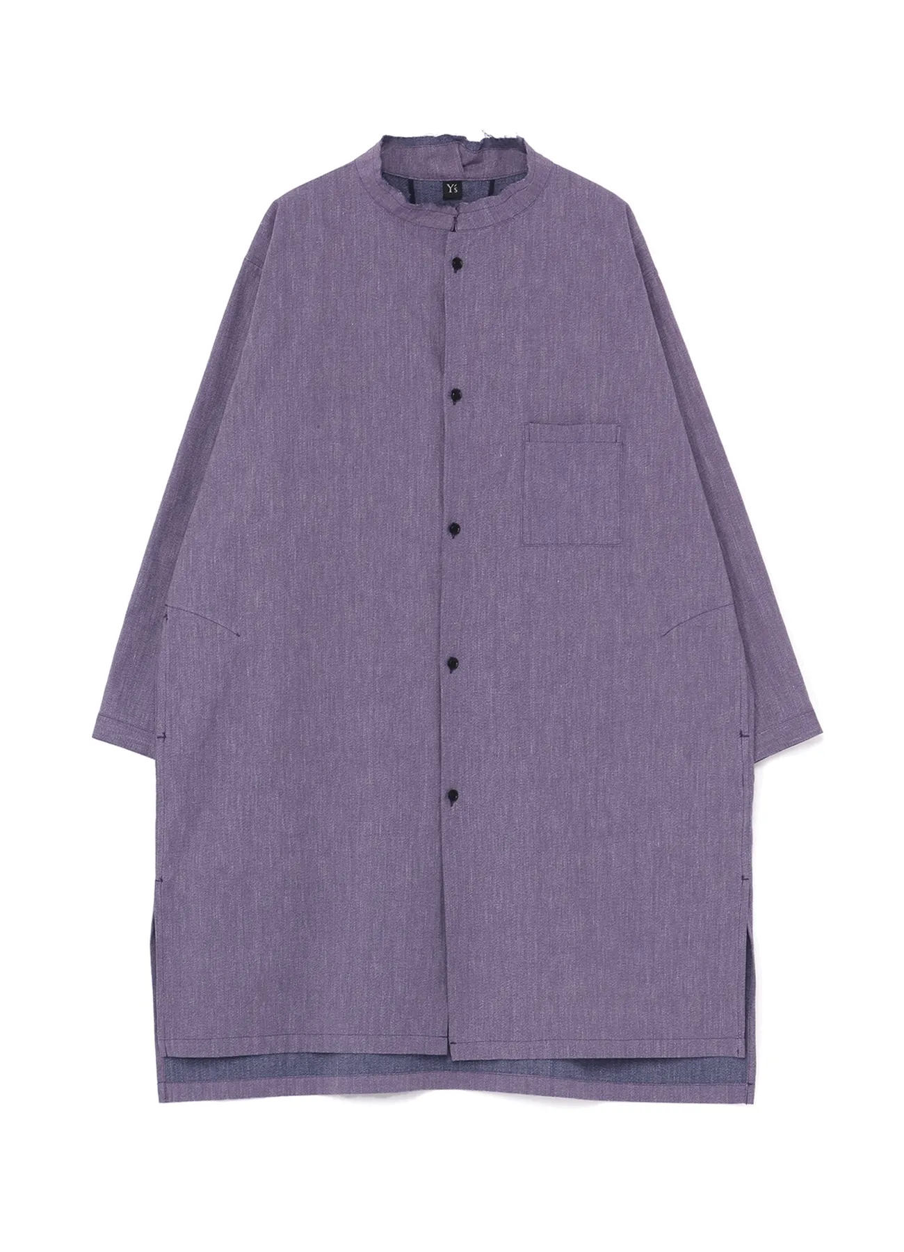 [Y's 1972 - A MOMENT IN Y's WITH MAX VADUKUL]COTTON COLOR DENIM STAND COLLAR DRESS